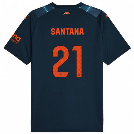 Kandiny Enfant Maillot Ismael Santana #21 Bleu Marin Tenues Extérieur 2023/24 T-Shirt