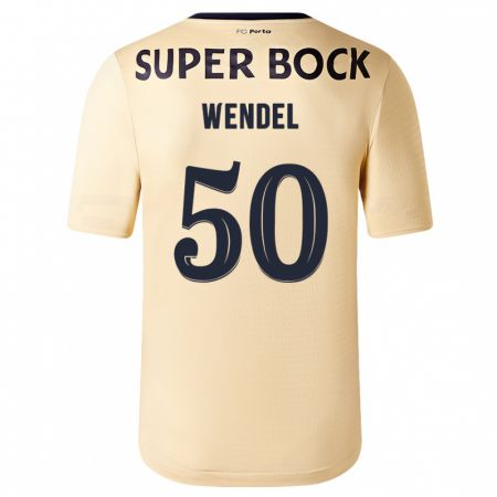 Kandiny Enfant Maillot Wendel #50 Beige-Doré Tenues Extérieur 2023/24 T-Shirt
