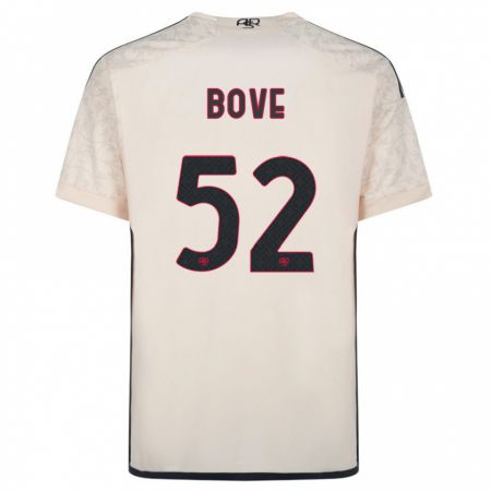 Kandiny Enfant Maillot Edoardo Bove #52 Blanc Cassé Tenues Extérieur 2023/24 T-Shirt