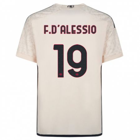 Kandiny Enfant Maillot Francesco D'alessio #19 Blanc Cassé Tenues Extérieur 2023/24 T-Shirt