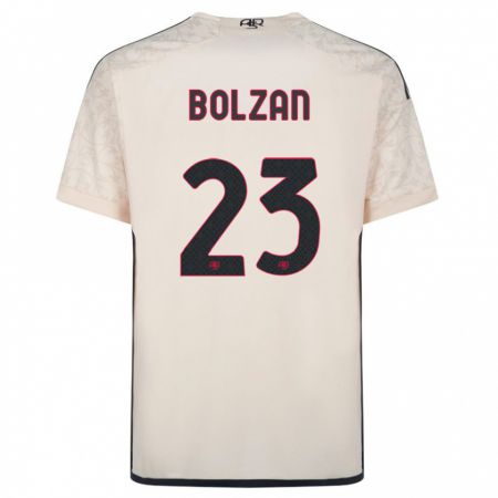 Kandiny Enfant Maillot Alessandro Bolzan #23 Blanc Cassé Tenues Extérieur 2023/24 T-Shirt