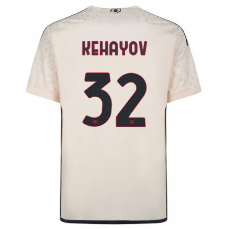 Kandiny Enfant Maillot Atanas Kehayov #32 Blanc Cassé Tenues Extérieur 2023/24 T-Shirt