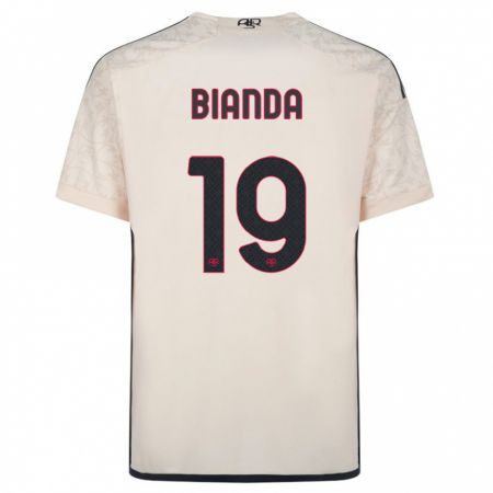 Kandiny Enfant Maillot William Bianda #19 Blanc Cassé Tenues Extérieur 2023/24 T-Shirt