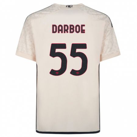 Kandiny Enfant Maillot Ebrima Darboe #55 Blanc Cassé Tenues Extérieur 2023/24 T-Shirt