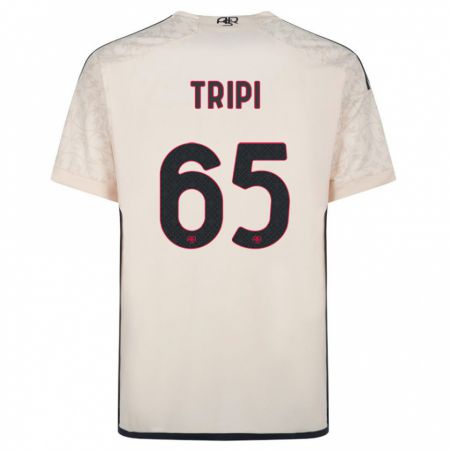 Kandiny Enfant Maillot Filippo Tripi #65 Blanc Cassé Tenues Extérieur 2023/24 T-Shirt