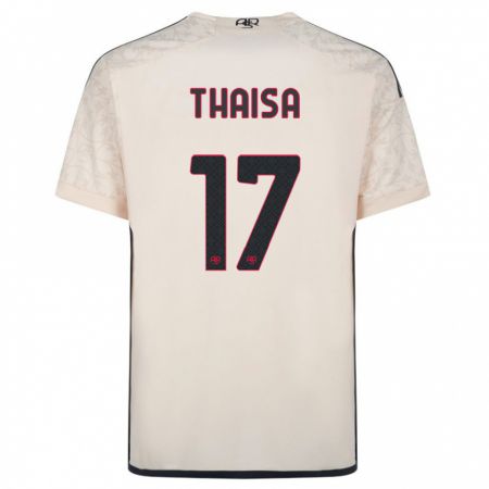 Kandiny Enfant Maillot Thaisa #17 Blanc Cassé Tenues Extérieur 2023/24 T-Shirt