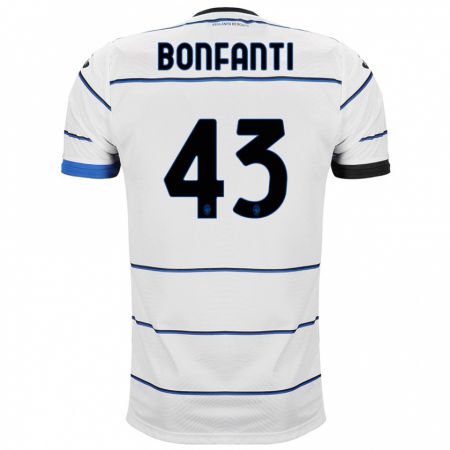 Kandiny Enfant Maillot Giovanni Bonfanti #43 Blanc Tenues Extérieur 2023/24 T-Shirt