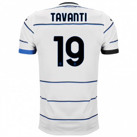Kandiny Enfant Maillot Mattia Tavanti #19 Blanc Tenues Extérieur 2023/24 T-Shirt