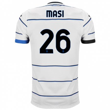 Kandiny Enfant Maillot Alberto Masi #26 Blanc Tenues Extérieur 2023/24 T-Shirt