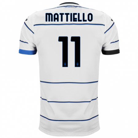 Kandiny Enfant Maillot Federico Mattiello #11 Blanc Tenues Extérieur 2023/24 T-Shirt