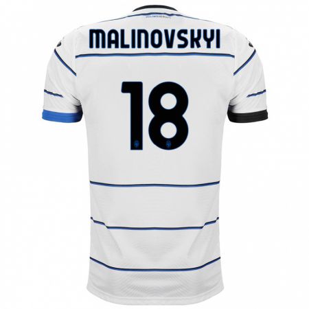 Kandiny Enfant Maillot Ruslan Malinovskyi #18 Blanc Tenues Extérieur 2023/24 T-Shirt