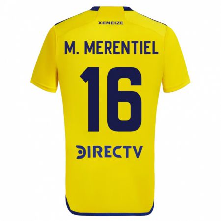 Kandiny Enfant Maillot Miguel Merentiel #16 Jaune Tenues Extérieur 2023/24 T-Shirt