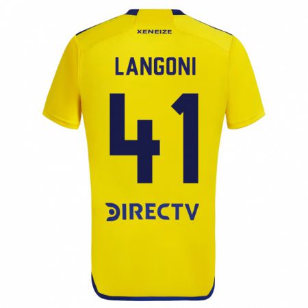 Kandiny Enfant Maillot Luca Langoni #41 Jaune Tenues Extérieur 2023/24 T-Shirt