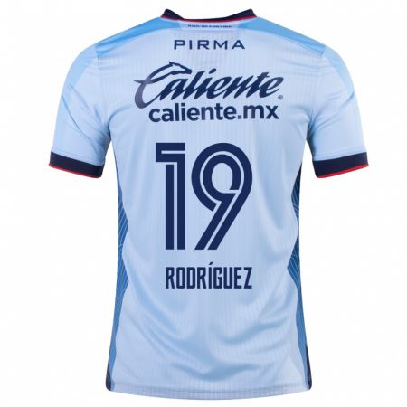 Kandiny Enfant Maillot Carlos Rodríguez #19 Bleu Ciel Tenues Extérieur 2023/24 T-Shirt