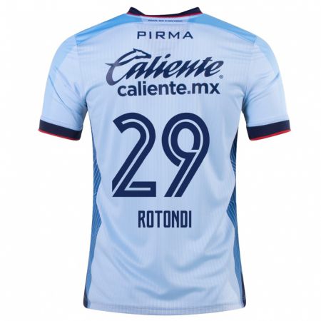 Kandiny Enfant Maillot Carlos Rotondi #29 Bleu Ciel Tenues Extérieur 2023/24 T-Shirt