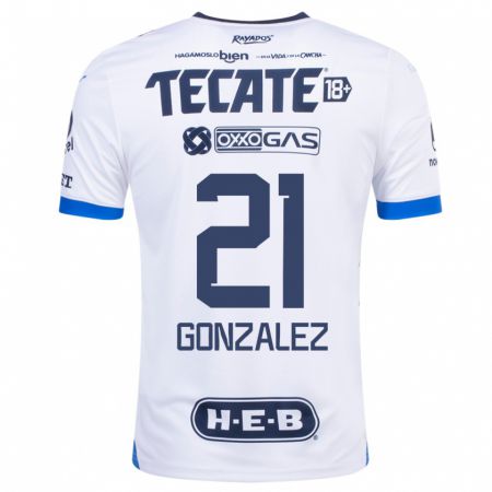 Kandiny Enfant Maillot Arturo González #21 Blanc Tenues Extérieur 2023/24 T-Shirt