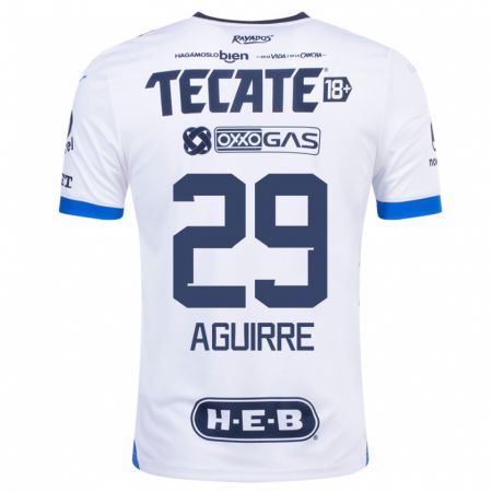 Kandiny Enfant Maillot Rodrigo Aguirre #29 Blanc Tenues Extérieur 2023/24 T-Shirt