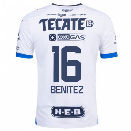Kandiny Enfant Maillot Xanic Benitez #16 Blanc Tenues Extérieur 2023/24 T-Shirt
