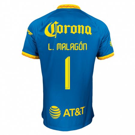Kandiny Enfant Maillot Luis Malagón #1 Bleu Tenues Extérieur 2023/24 T-Shirt