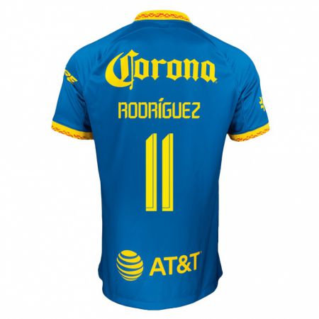 Kandiny Enfant Maillot Jonathan Rodríguez #11 Bleu Tenues Extérieur 2023/24 T-Shirt