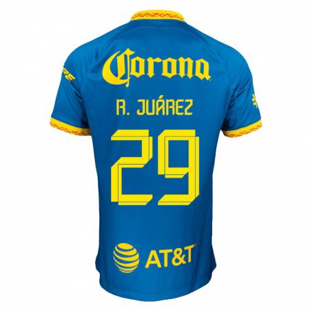 Kandiny Enfant Maillot Ramón Juárez #29 Bleu Tenues Extérieur 2023/24 T-Shirt