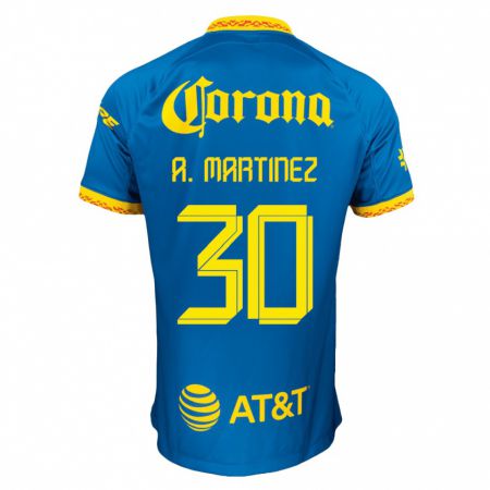 Kandiny Enfant Maillot Arturo Martínez #30 Bleu Tenues Extérieur 2023/24 T-Shirt