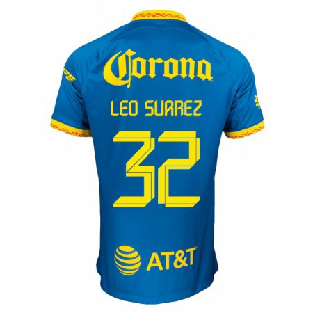 Kandiny Enfant Maillot Leo Suárez #32 Bleu Tenues Extérieur 2023/24 T-Shirt
