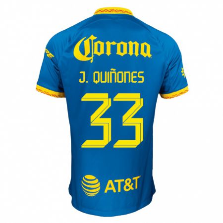Kandiny Enfant Maillot Julián Quiñones #33 Bleu Tenues Extérieur 2023/24 T-Shirt