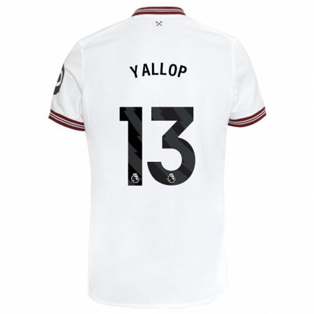 Kandiny Homme Maillot Tameka Yallop #13 Blanc Tenues Extérieur 2023/24 T-Shirt