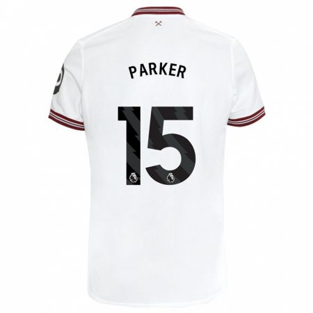 Kandiny Homme Maillot Lucy Parker #15 Blanc Tenues Extérieur 2023/24 T-Shirt