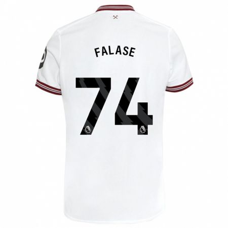 Kandiny Homme Maillot Asher Falase #74 Blanc Tenues Extérieur 2023/24 T-Shirt