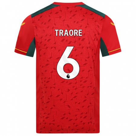 Kandiny Homme Maillot Boubacar Traoré #6 Rouge Tenues Extérieur 2023/24 T-Shirt