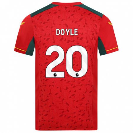 Kandiny Homme Maillot Tommy Doyle #20 Rouge Tenues Extérieur 2023/24 T-Shirt