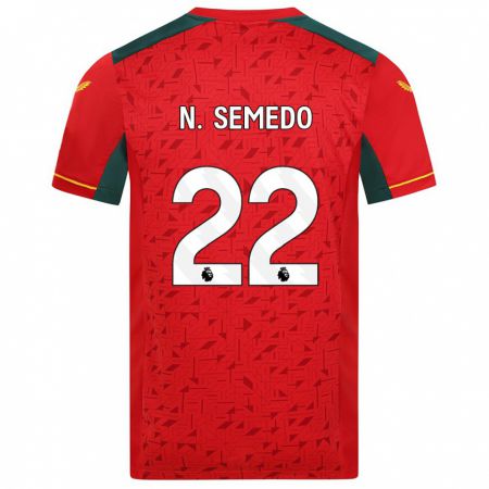Kandiny Homme Maillot Nélson Semedo #22 Rouge Tenues Extérieur 2023/24 T-Shirt
