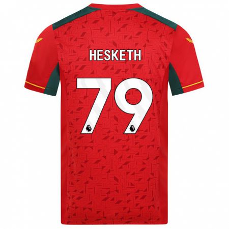 Kandiny Homme Maillot Owen Hesketh #79 Rouge Tenues Extérieur 2023/24 T-Shirt