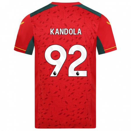 Kandiny Homme Maillot Kam Kandola #92 Rouge Tenues Extérieur 2023/24 T-Shirt