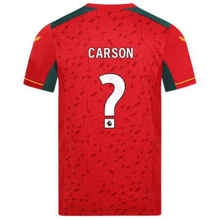 Kandiny Homme Maillot Hayden Carson #0 Rouge Tenues Extérieur 2023/24 T-Shirt