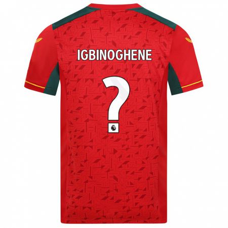 Kandiny Homme Maillot Testimony Igbinoghene #0 Rouge Tenues Extérieur 2023/24 T-Shirt
