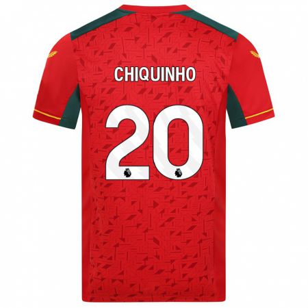 Kandiny Homme Maillot Chiquinho #20 Rouge Tenues Extérieur 2023/24 T-Shirt