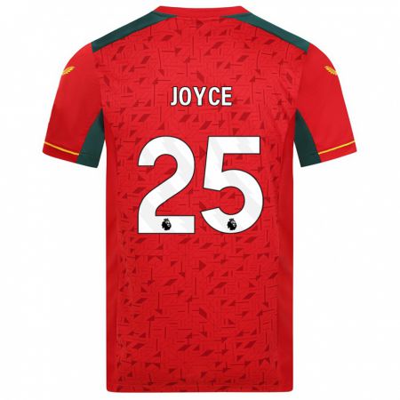 Kandiny Homme Maillot Leonie Joyce #25 Rouge Tenues Extérieur 2023/24 T-Shirt