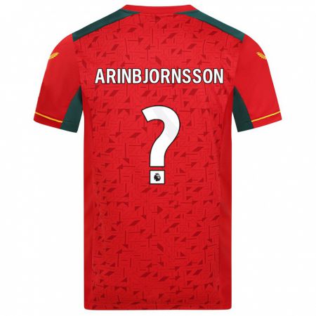 Kandiny Homme Maillot Palmi Arinbjornsson #0 Rouge Tenues Extérieur 2023/24 T-Shirt