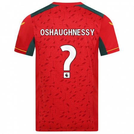 Kandiny Homme Maillot Joe Oshaughnessy #0 Rouge Tenues Extérieur 2023/24 T-Shirt