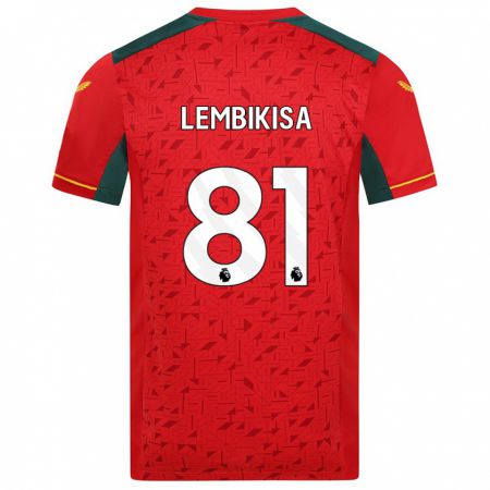 Kandiny Homme Maillot Dexter Lembikisa #81 Rouge Tenues Extérieur 2023/24 T-Shirt