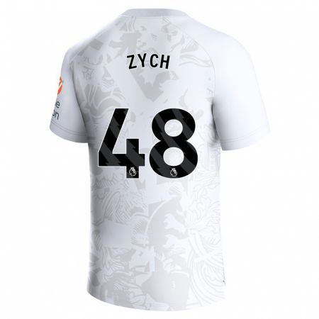 Kandiny Homme Maillot Oliwier Zych #48 Blanc Tenues Extérieur 2023/24 T-Shirt