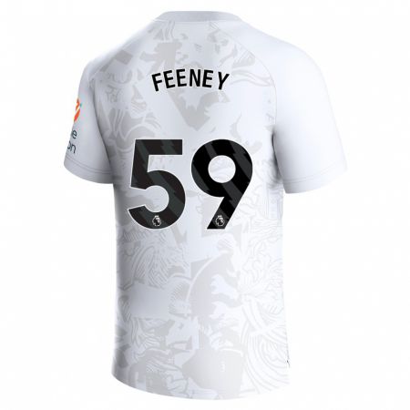Kandiny Homme Maillot Josh Feeney #59 Blanc Tenues Extérieur 2023/24 T-Shirt