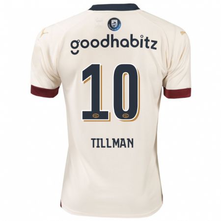 Kandiny Homme Maillot Malik Tillman #10 Blanc Cassé Tenues Extérieur 2023/24 T-Shirt