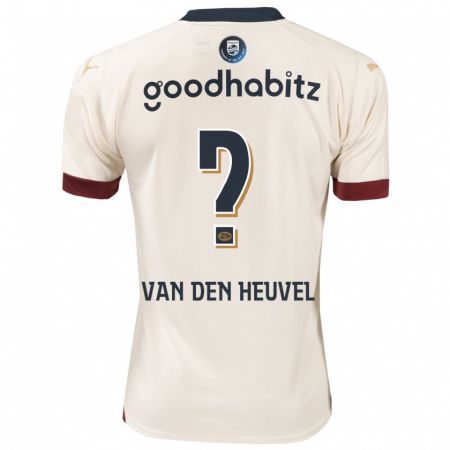 Kandiny Homme Maillot Tim Van Den Heuvel #0 Blanc Cassé Tenues Extérieur 2023/24 T-Shirt