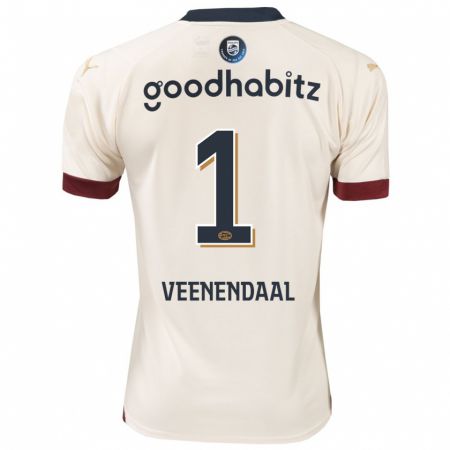 Kandiny Homme Maillot Sari Van Veenendaal #1 Blanc Cassé Tenues Extérieur 2023/24 T-Shirt