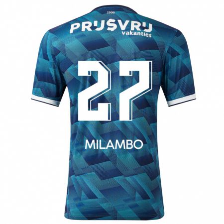 Kandiny Homme Maillot Antoni Milambo #27 Bleu Tenues Extérieur 2023/24 T-Shirt