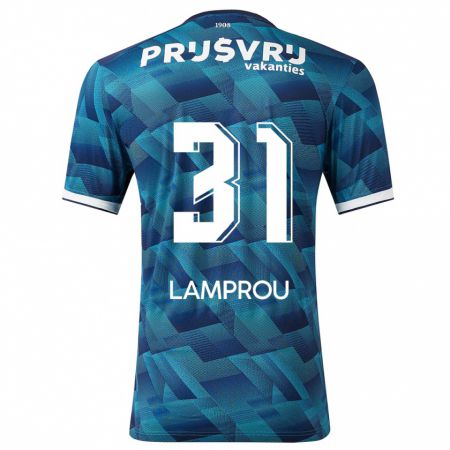 Kandiny Homme Maillot Kostas Lamprou #31 Bleu Tenues Extérieur 2023/24 T-Shirt